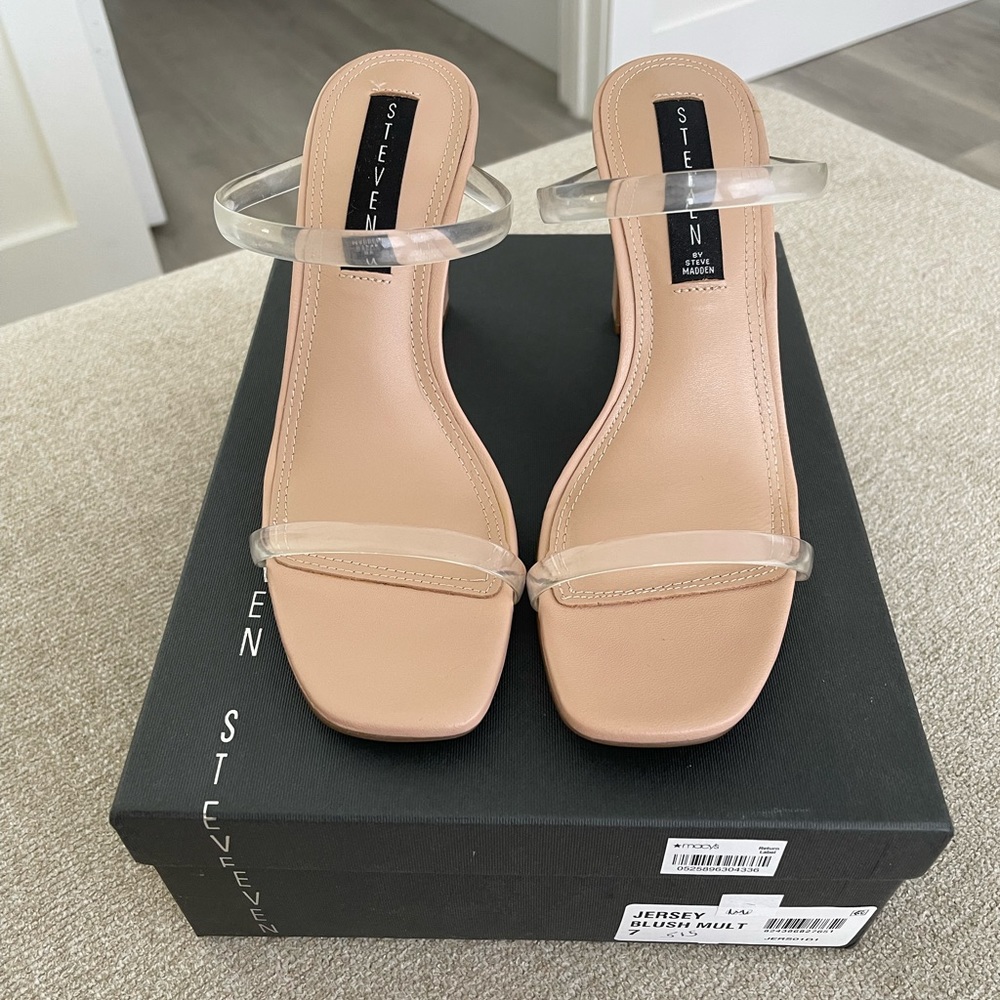 Steven by Steve Madden Heels | Clear strap